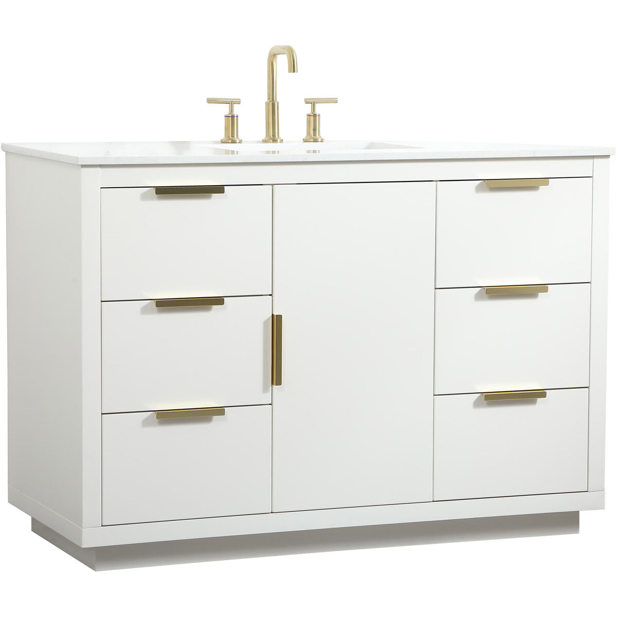 Blake 48 X 22 X 34 inch White Vanity Sink Set