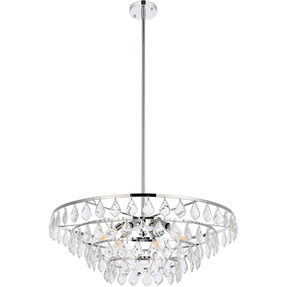 Ella 6 Light 28 inch Chrome Pendant Ceiling Light