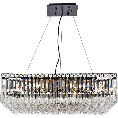 Maxime 12 Light 28 inch Black and Clear Chandelier Ceiling Light in Royal Cut