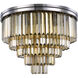 Sydney 17 Light 32 inch Polished nickel Flush Mount Ceiling Light in Golden Teak, Urban Classic