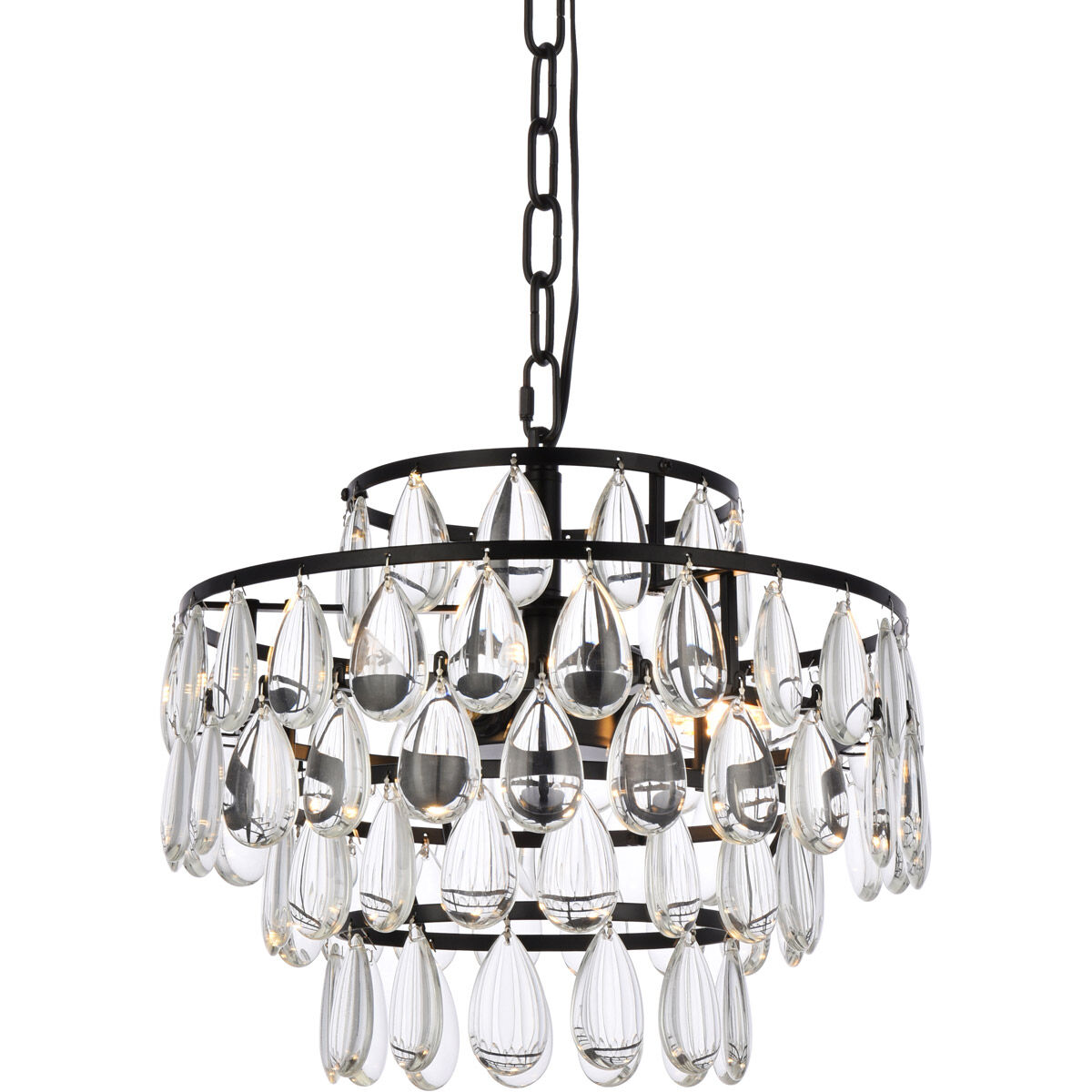 Mila 3 Light 14 inch Black Pendant Ceiling Light