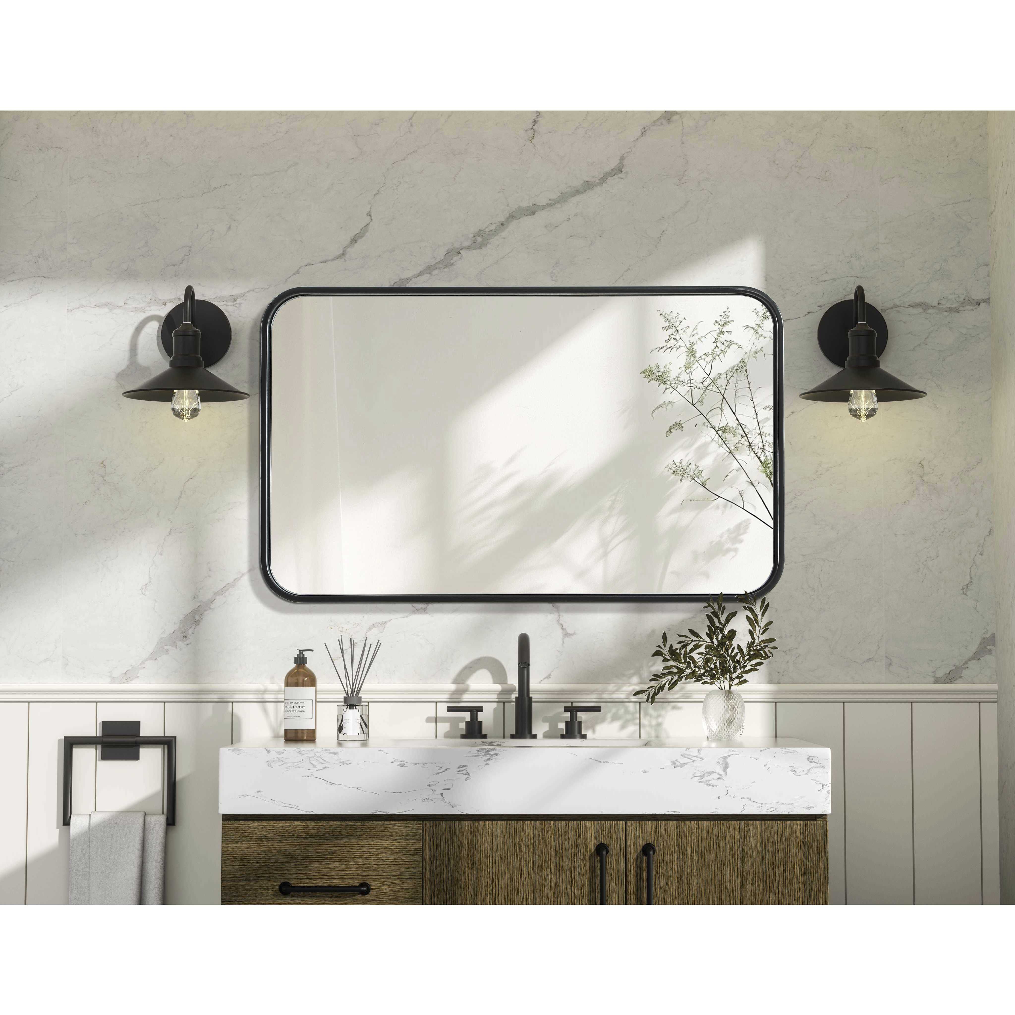 Remy 30 X 18 inch Black Mirror