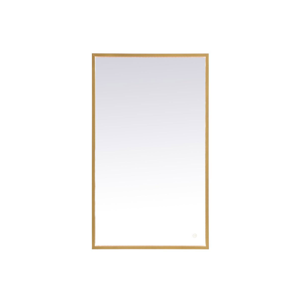 Pier 30 X 24 inch Brass LED Mirror
