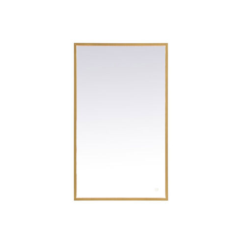 Pier 30 X 24 inch Brass LED Mirror