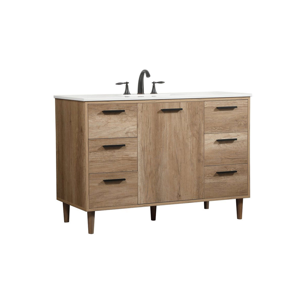Baldwin 48 X 22 X 34 inch Natural Oak Vanity Sink Set