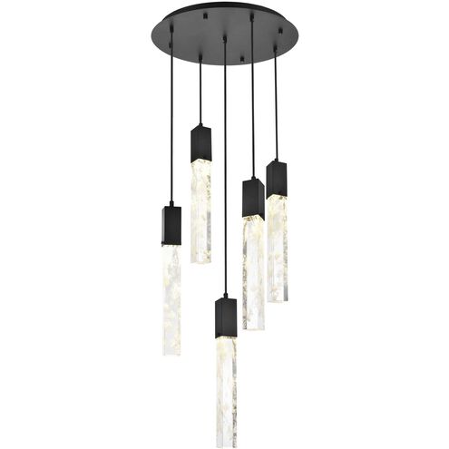 Aurora 5 Light 20 inch Black Chandelier Ceiling Light