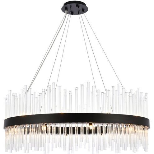 Dallas 20 Light 36 inch Black Chandelier Ceiling Light