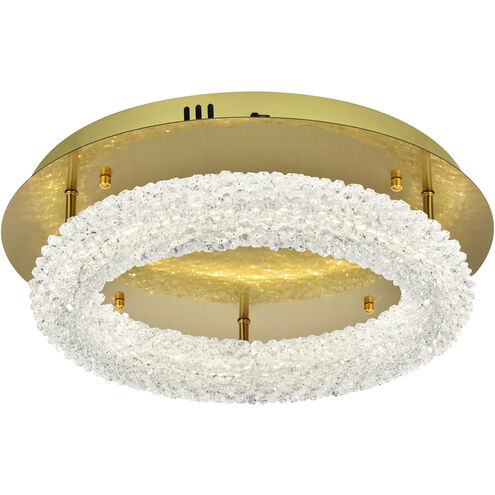 Bowen 1 Light 18 inch Satin Gold Flush Mount Ceiling Light