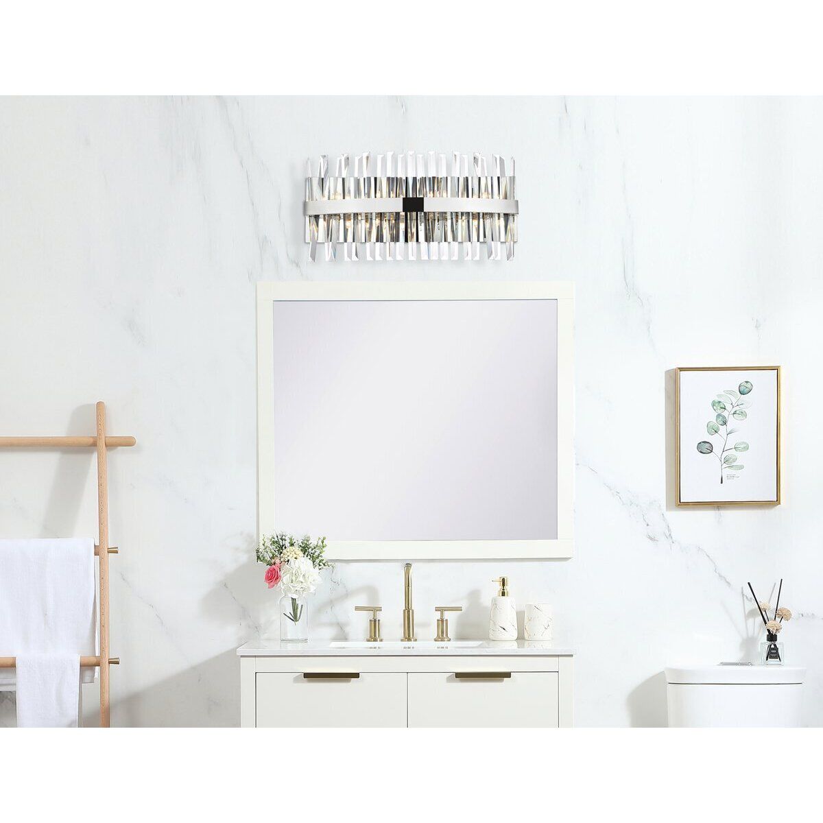 Serephina 8 Light 24 inch Chrome Bath Sconce Wall Light