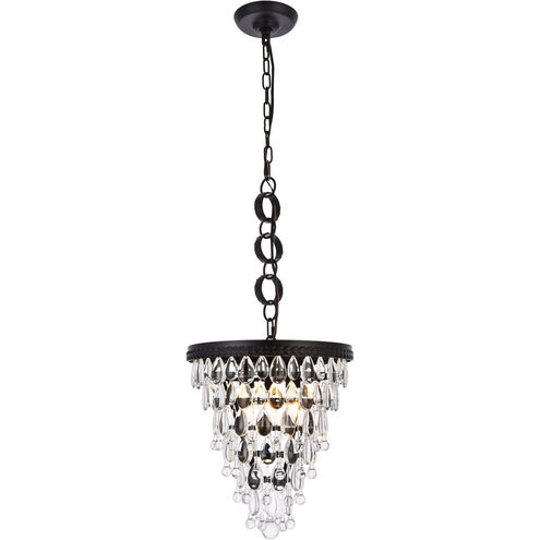 Nordic 3 Light 13 inch Black Pendant Ceiling Light