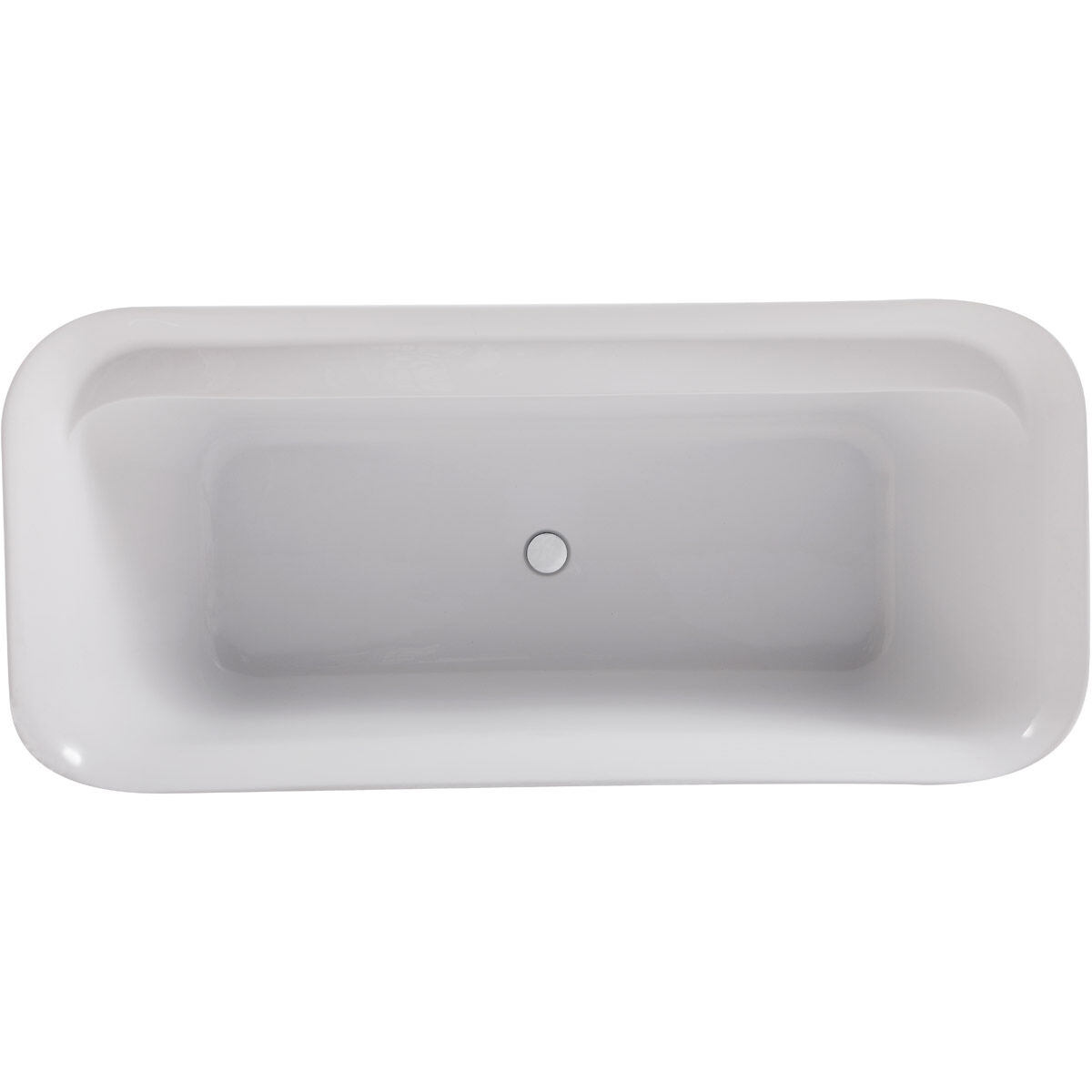 Harrieta Glossy White and Chrome Bathtub