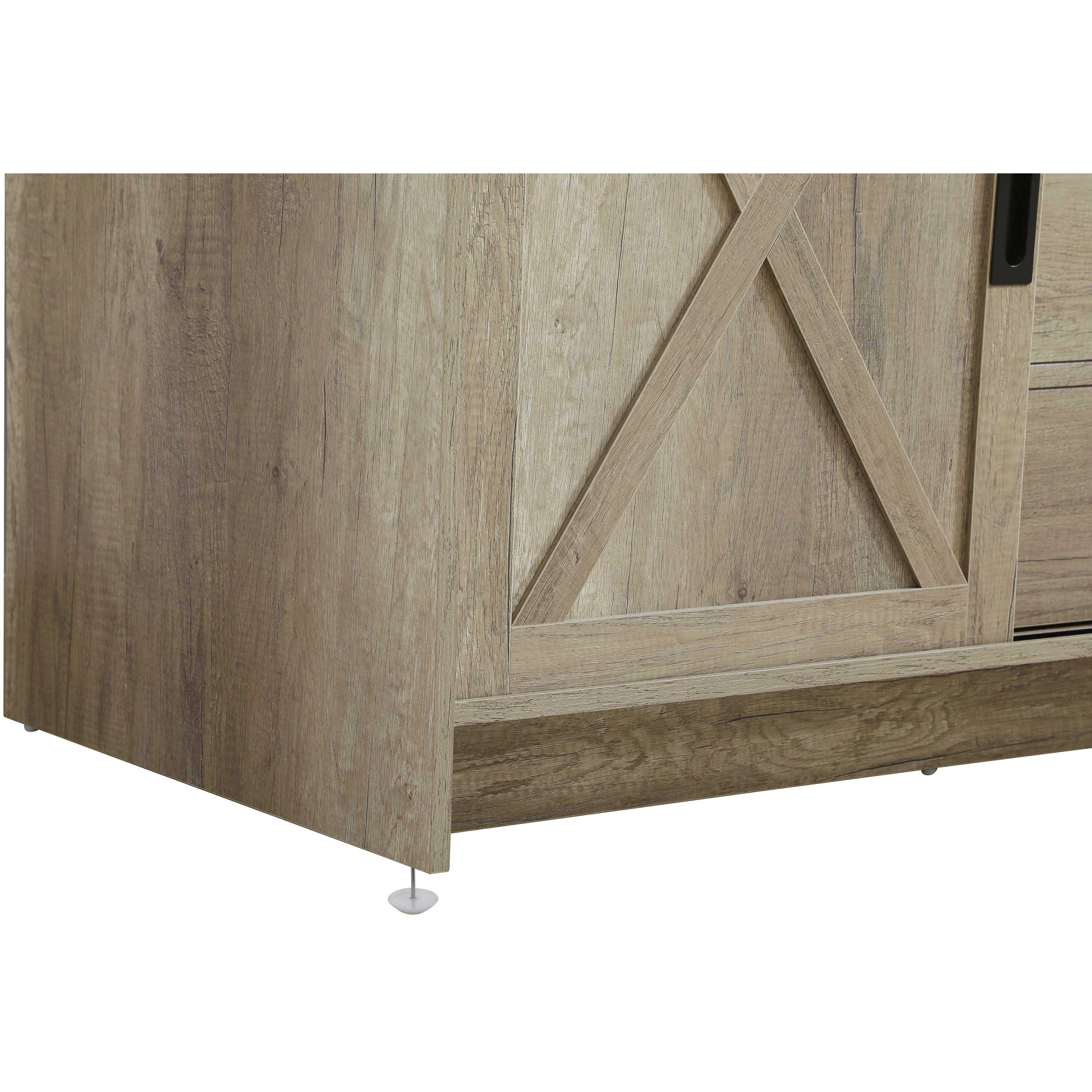 Austin 60 X 34 inch Natural Oak Bathroom Vanity Cabinet