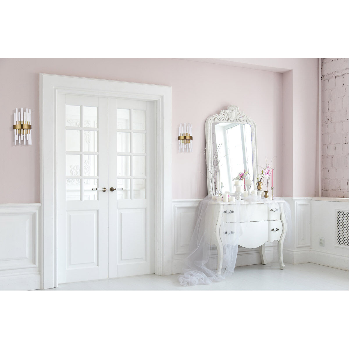 Dallas 2 Light 8 inch Gold and Clear Wall Sconce Wall Light