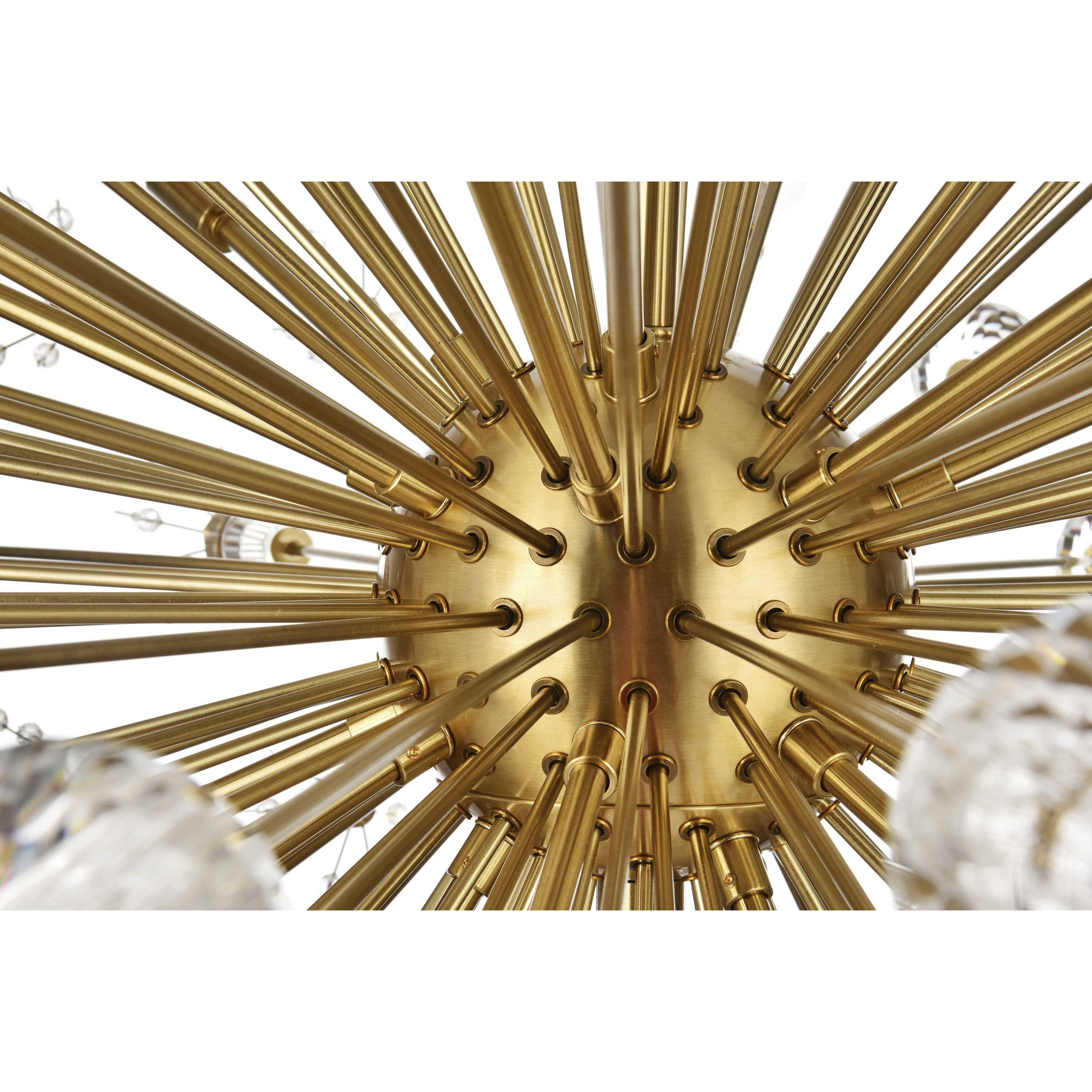 Vera 24 Light 38 inch Gold Pendant Ceiling Light in Satin Gold