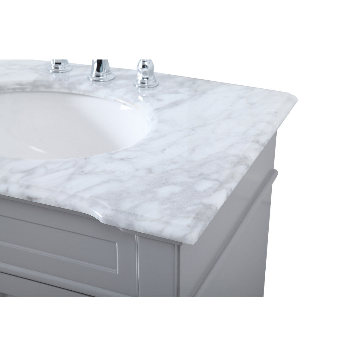 Wesley 72 X 21.5 X 35 inch Grey Vanity Sink Set in Gray