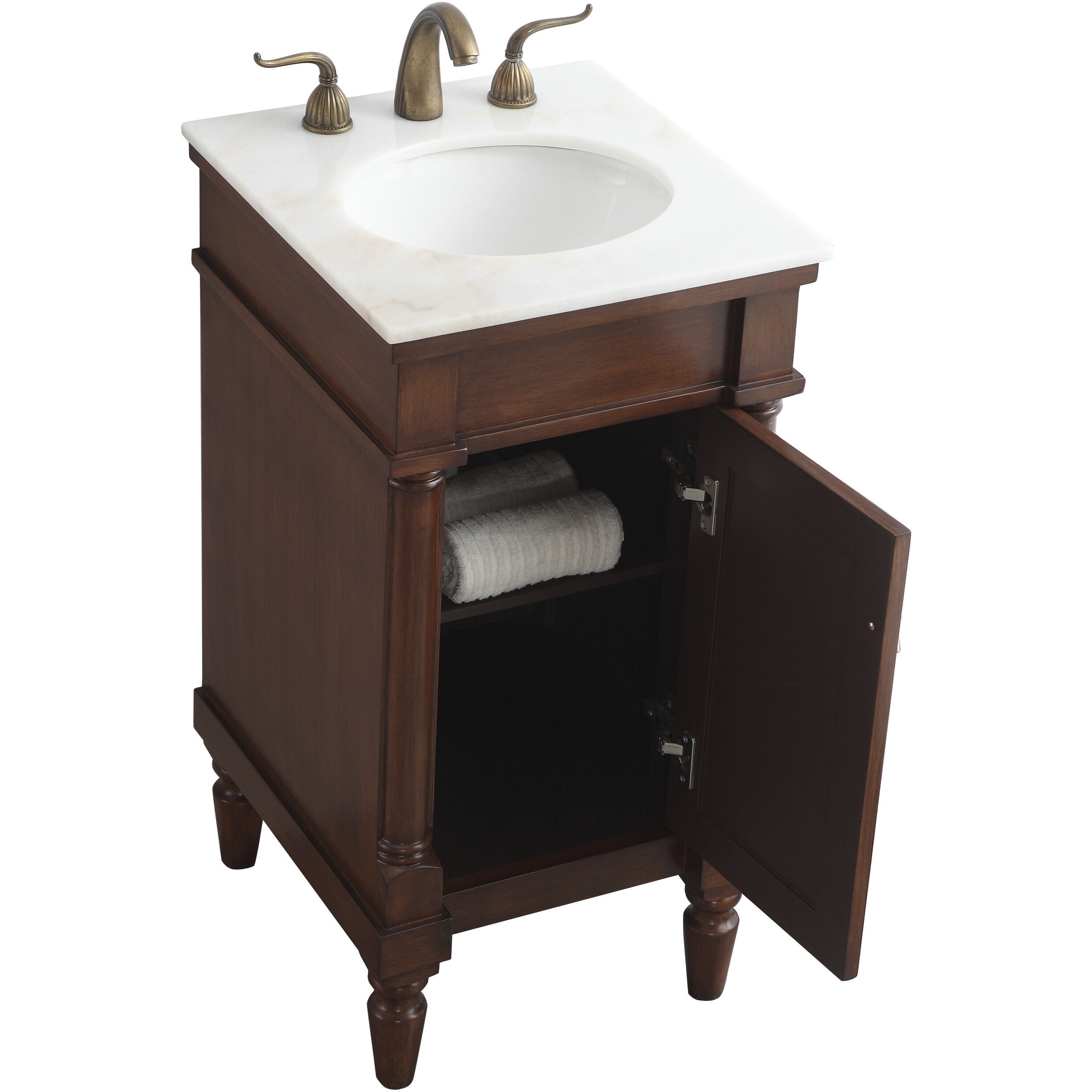 Lexington 19 X 18 X 35 inch Walnut Vanity Sink Set 