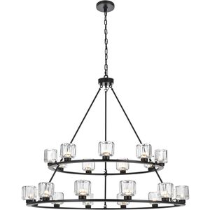 Cadence 21 Light 48 inch Black Chandelier Ceiling Light