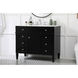 Park Avenue 42 X 22 X 35 inch Black Vanity Sink Set