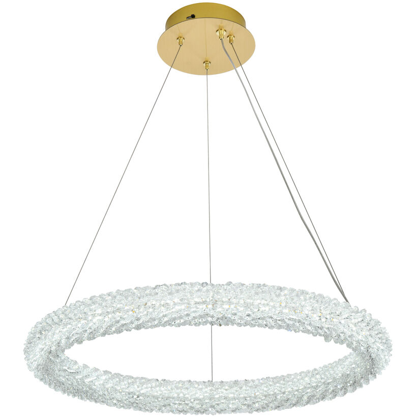 Bowen 1 Light 24 inch Satin Gold Chandelier Ceiling Light