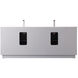 Hayes 84 X 22 X 35 inch Grey Vanity Sink Set
