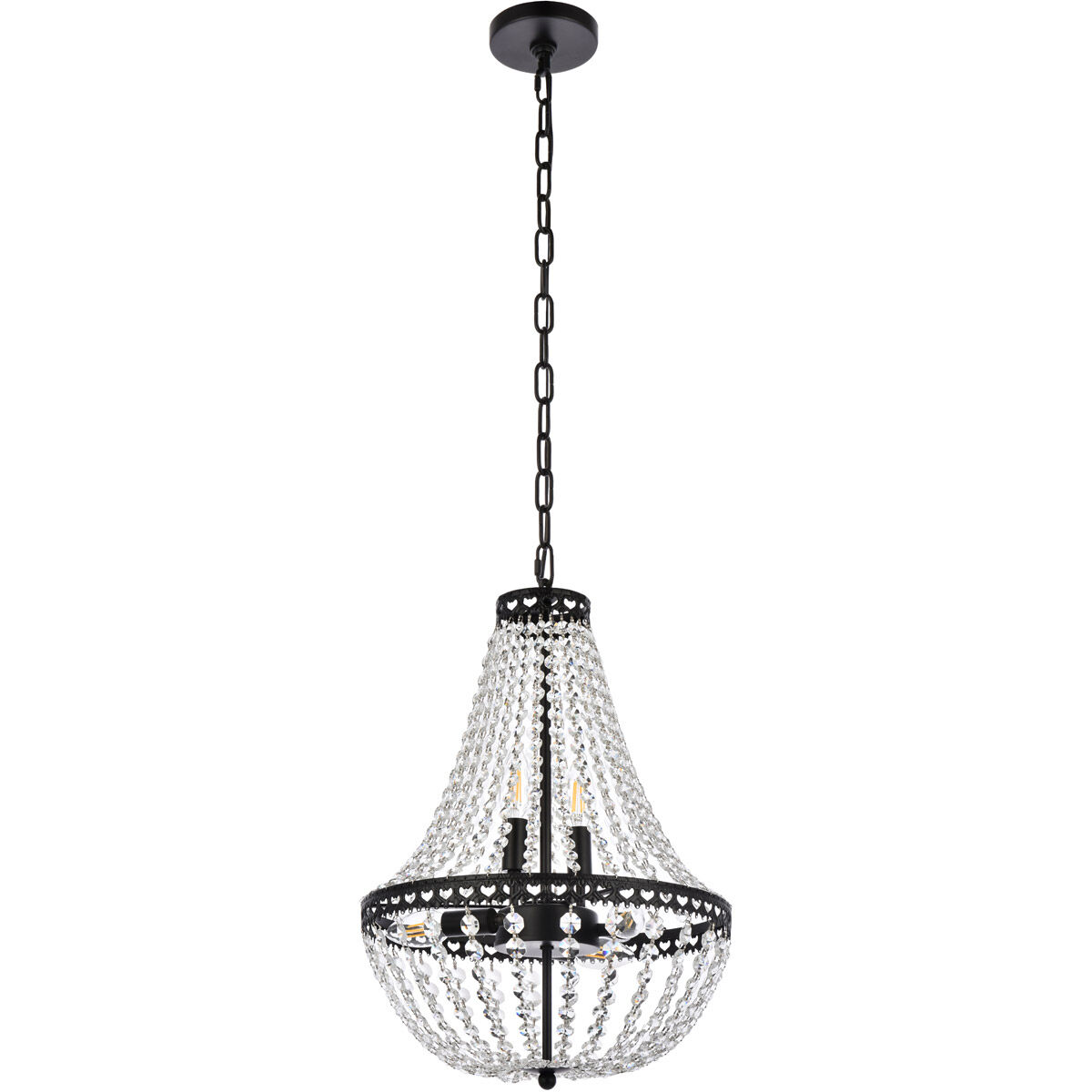 Valeria 5 Light 14 inch Black Pendant Ceiling Light