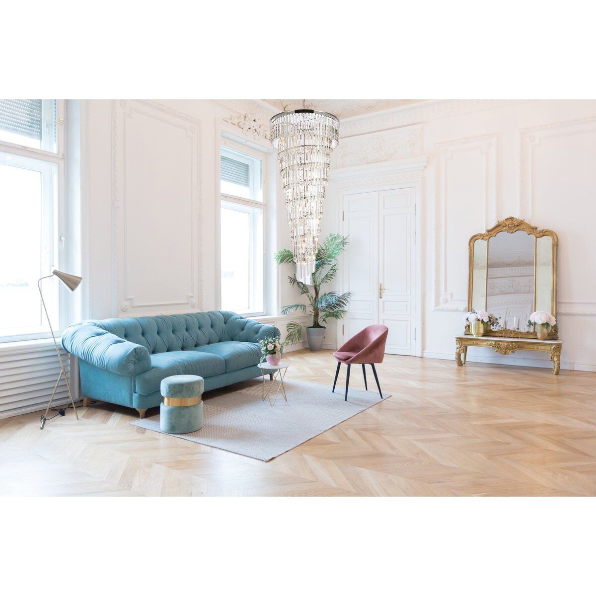 Sydney 35 Light 30 inch Polished Nickel Chandelier Ceiling Light