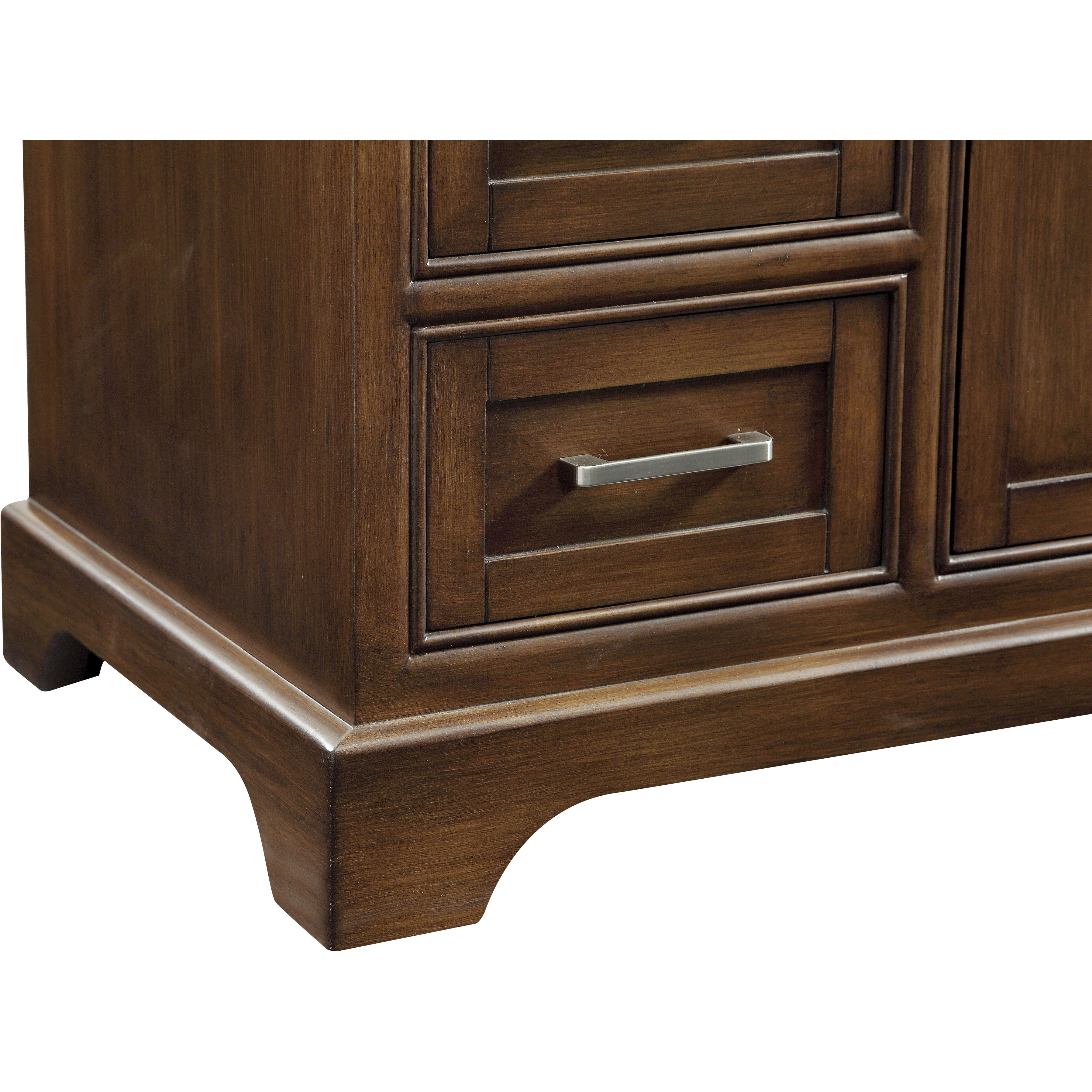 Americana 48 X 35 inch Teak with Carrara White Marble Vanity Set