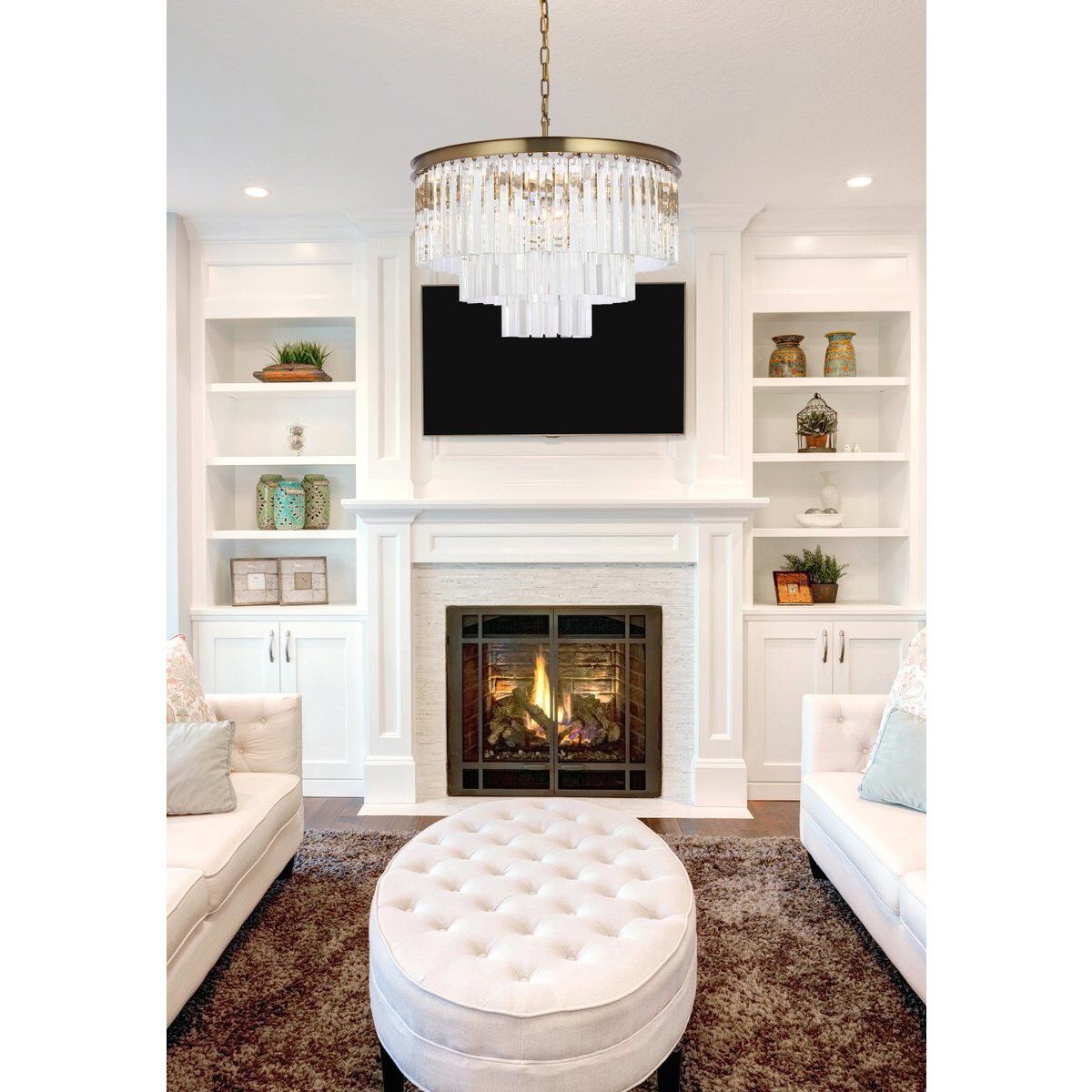 Sydney 9 Light 26 inch Satin Gold Chandelier Ceiling Light