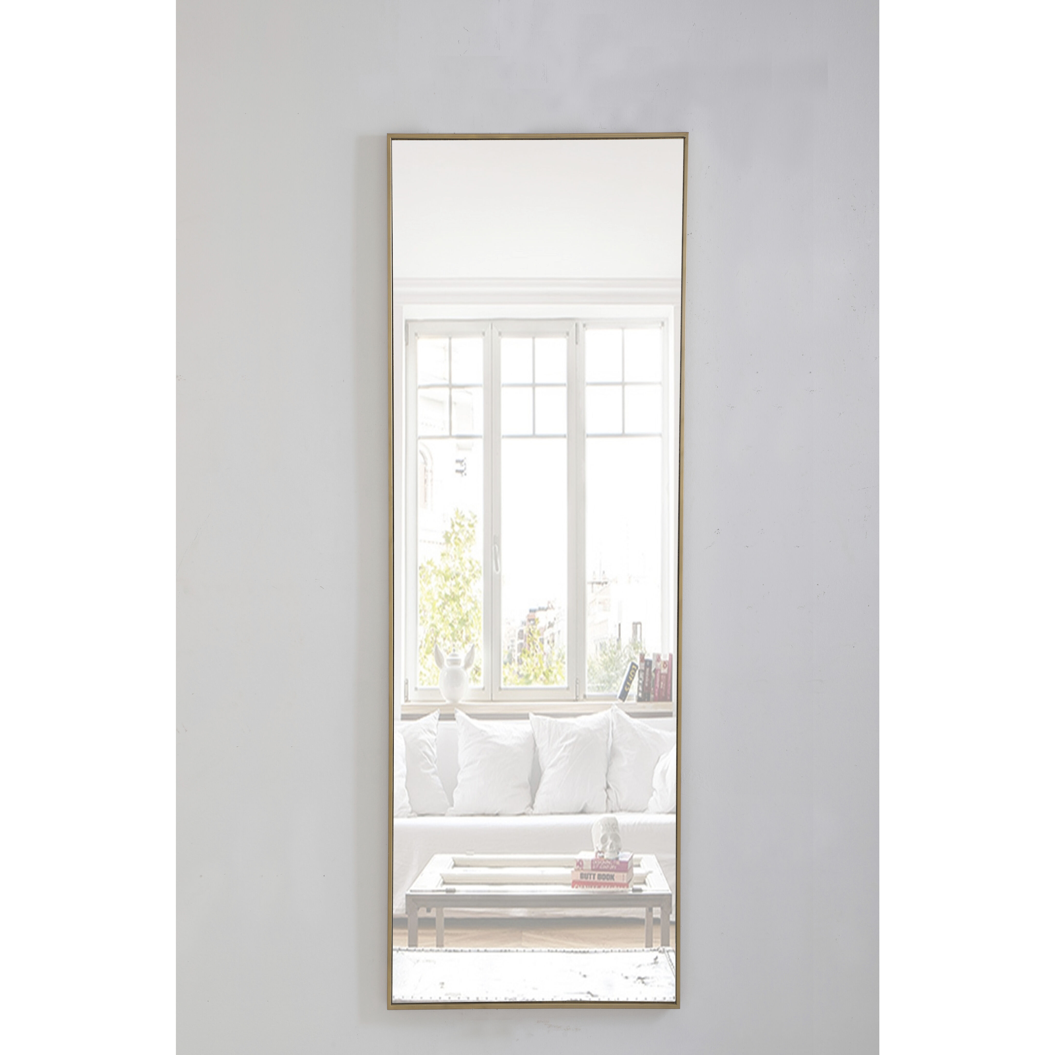 Monet 60 X 18 inch Brass Wall Mirror