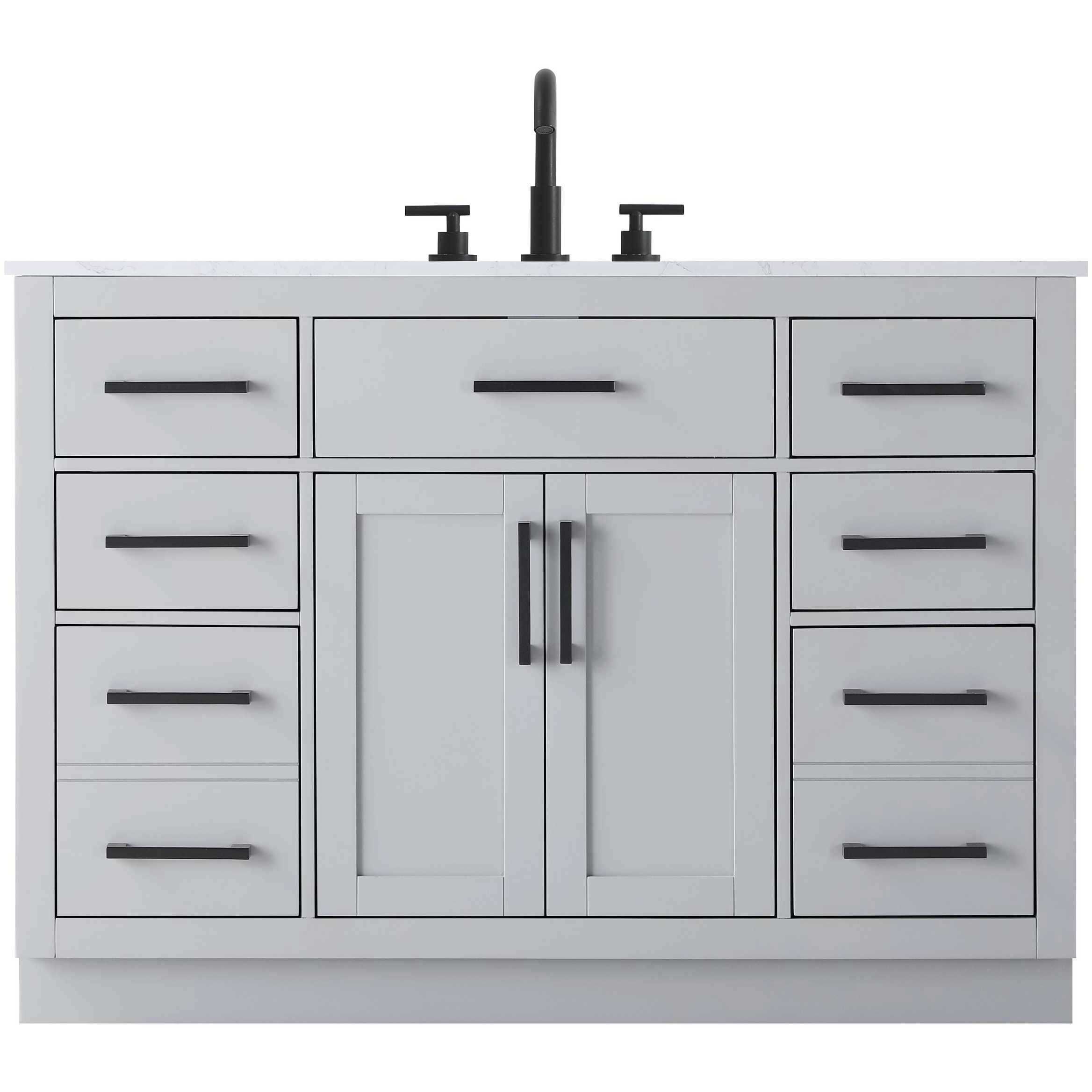 Alden 48 X 35 inch Grey Bathroom Vanity Cabinet