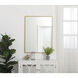 Monet 36 X 27 inch Brass Wall Mirror