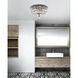 Tranquil 6 Light 16 inch Black and Clear Flush Mount Ceiling Light