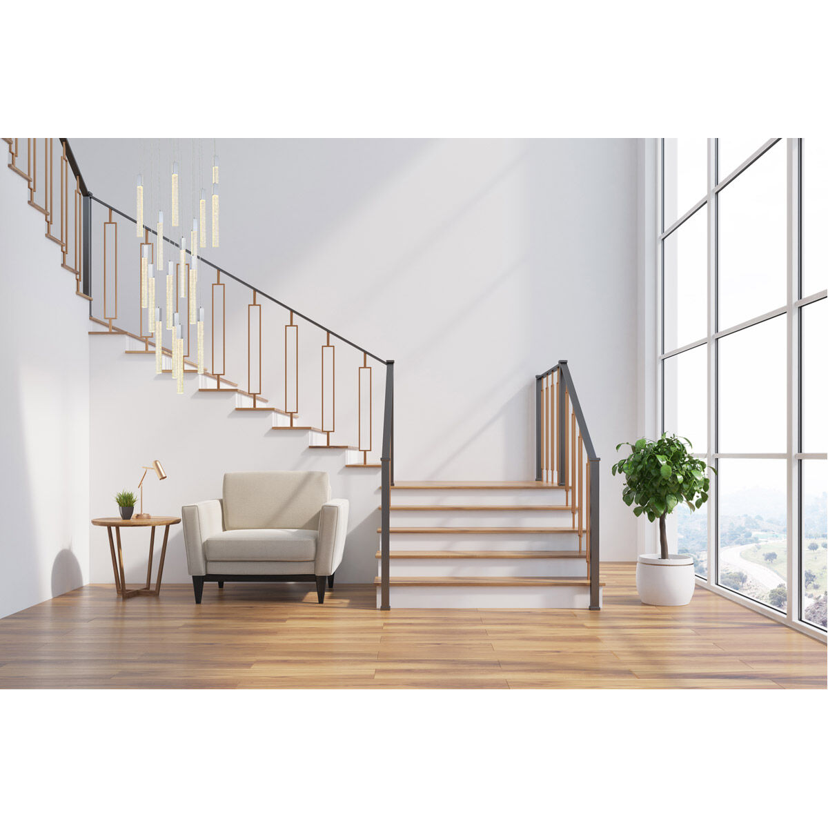 Weston 16 Light 36 inch Chrome Pendant Ceiling Light