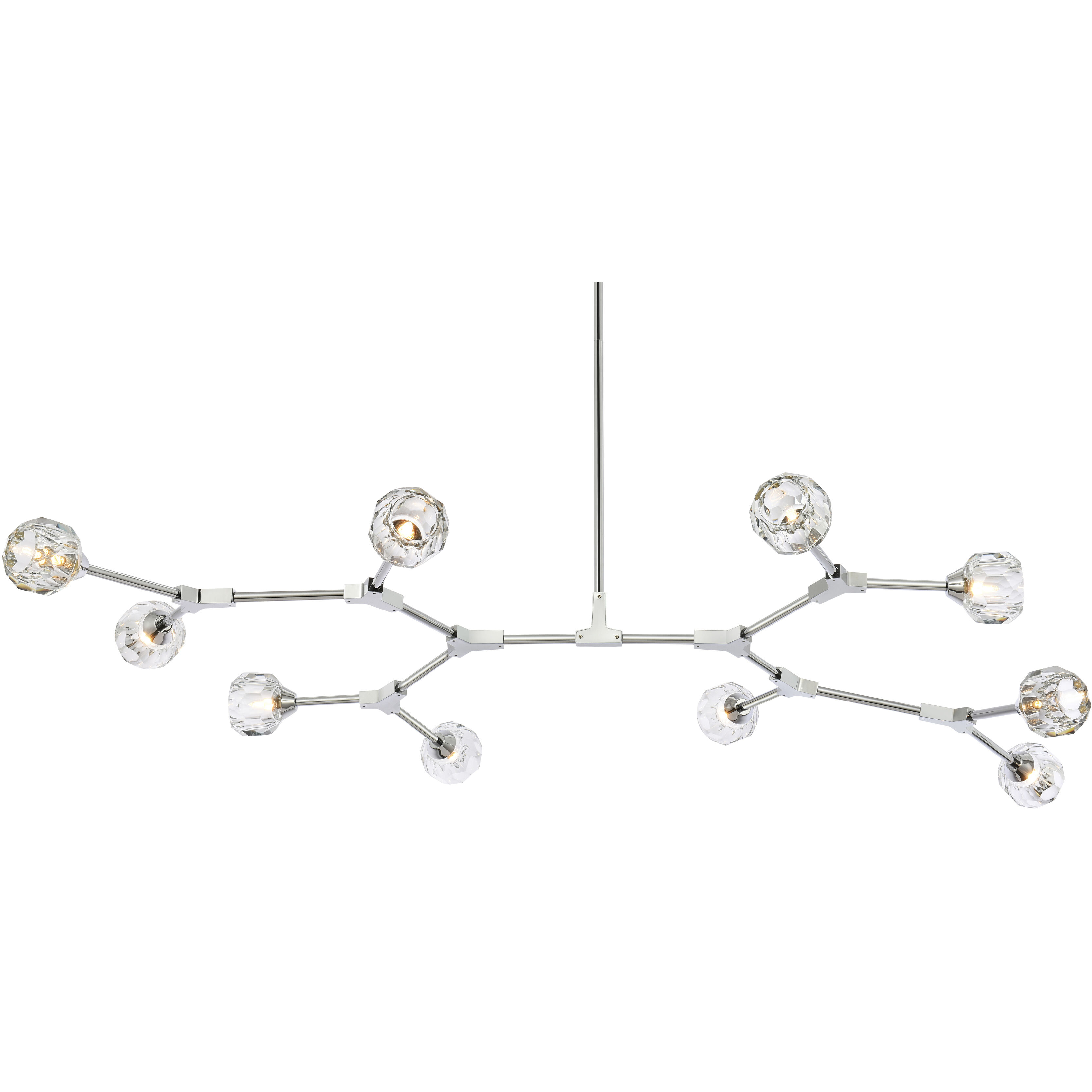 Zayne 10 Light 56 inch Chrome Pendant Ceiling Light