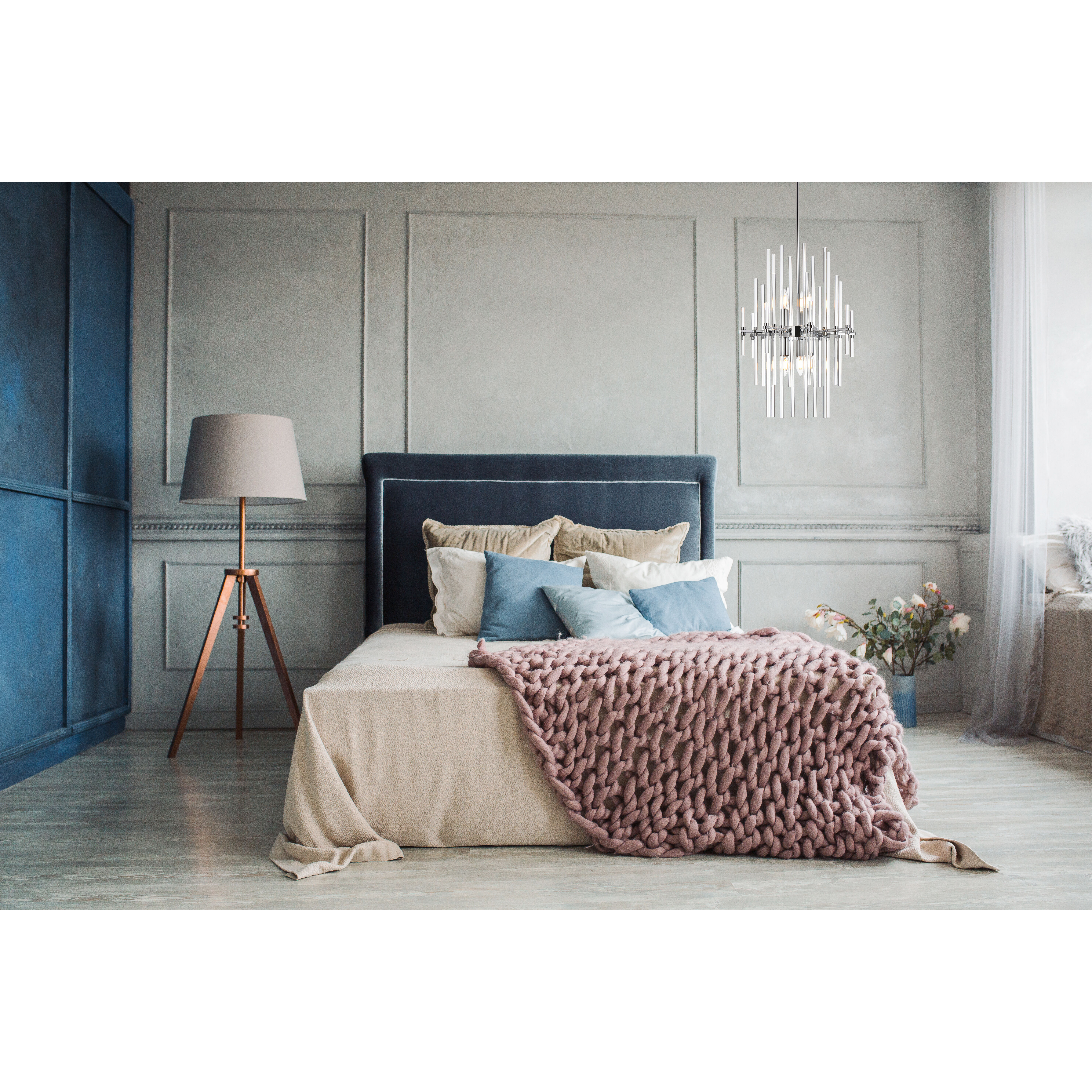 Sienna 6 Light 17 inch Chrome Pendant Ceiling Light