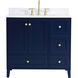 Sommerville 36 X 22 X 34 inch Blue Vanity Sink Set
