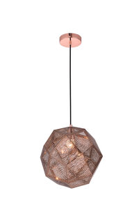 Kronos 1 Light 13 inch Copper Pendant Ceiling Light, Urban Classic