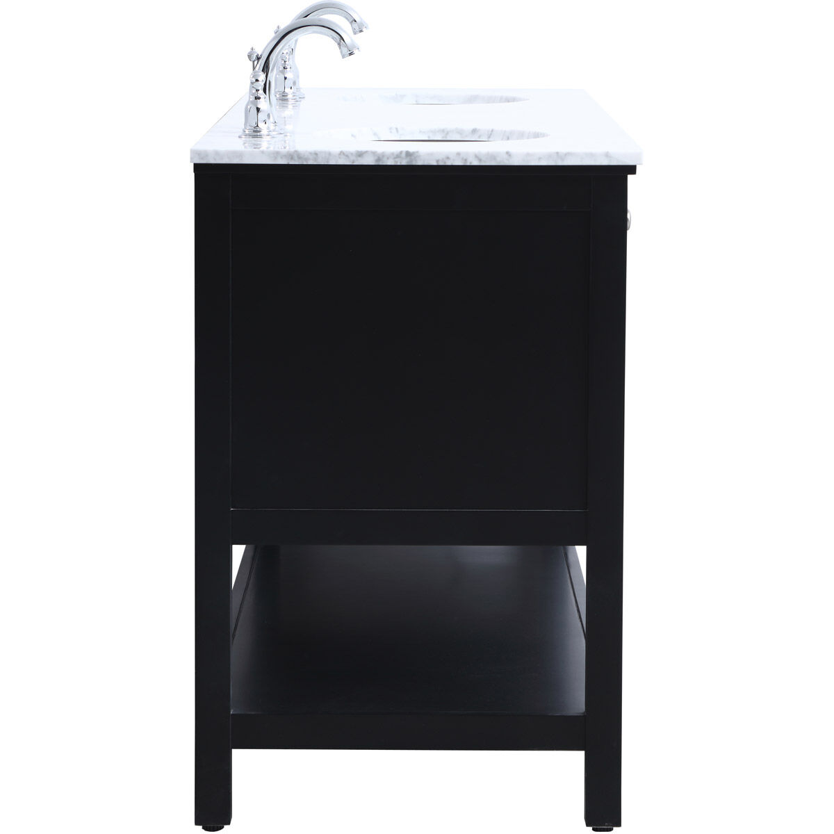 Metropolis 72 X 22 X 34 inch Black Vanity Sink Set