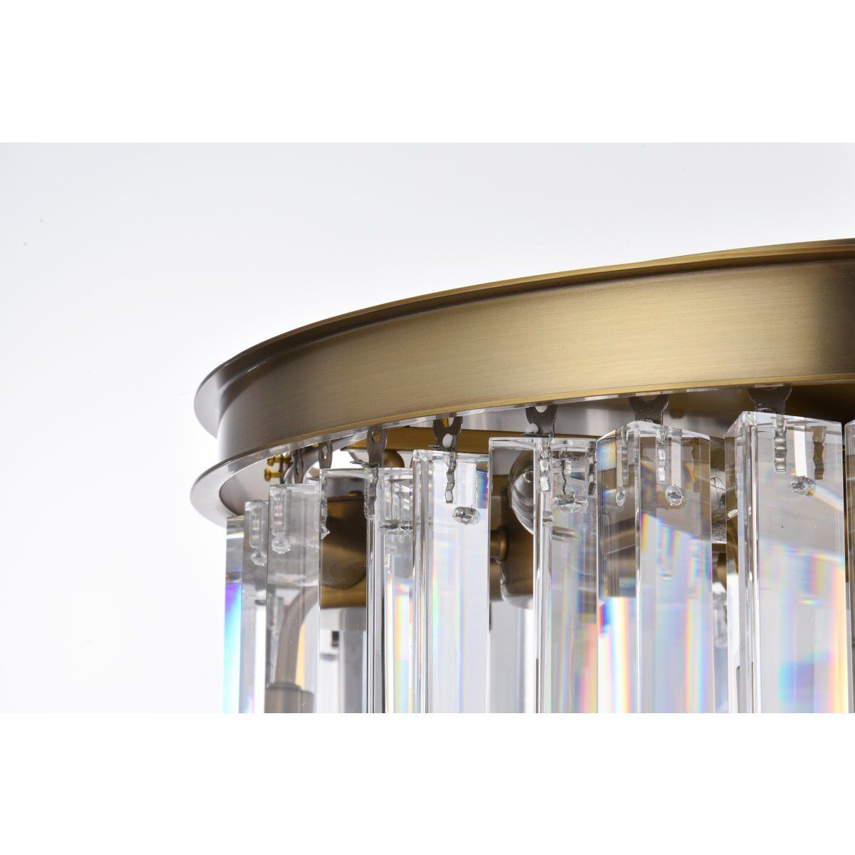 Sydney 6 Light 20 inch Satin Gold Chandelier Ceiling Light in Clear