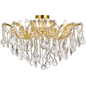 Maria Theresa 6 Light 24 inch Gold Flush Mount Ceiling Light in Royal Cut