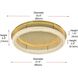 Bowen 1 Light 33.5 inch Satin Gold Flush Mount Ceiling Light