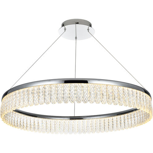 Rune 1 Light 32 inch Chrome Chandelier Ceiling Light
