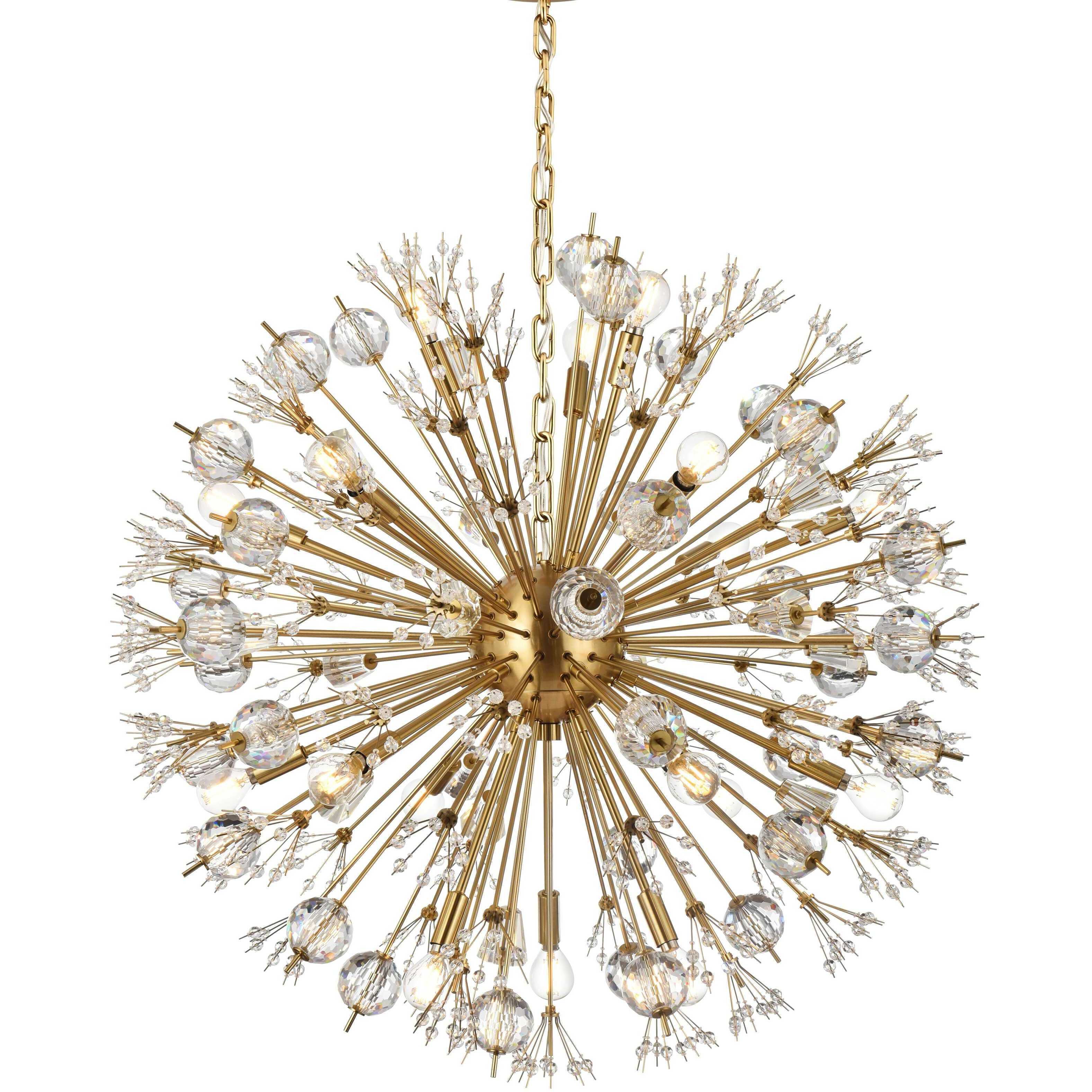 Vera 18 Light 32 inch Gold Pendant Ceiling Light in Satin Gold