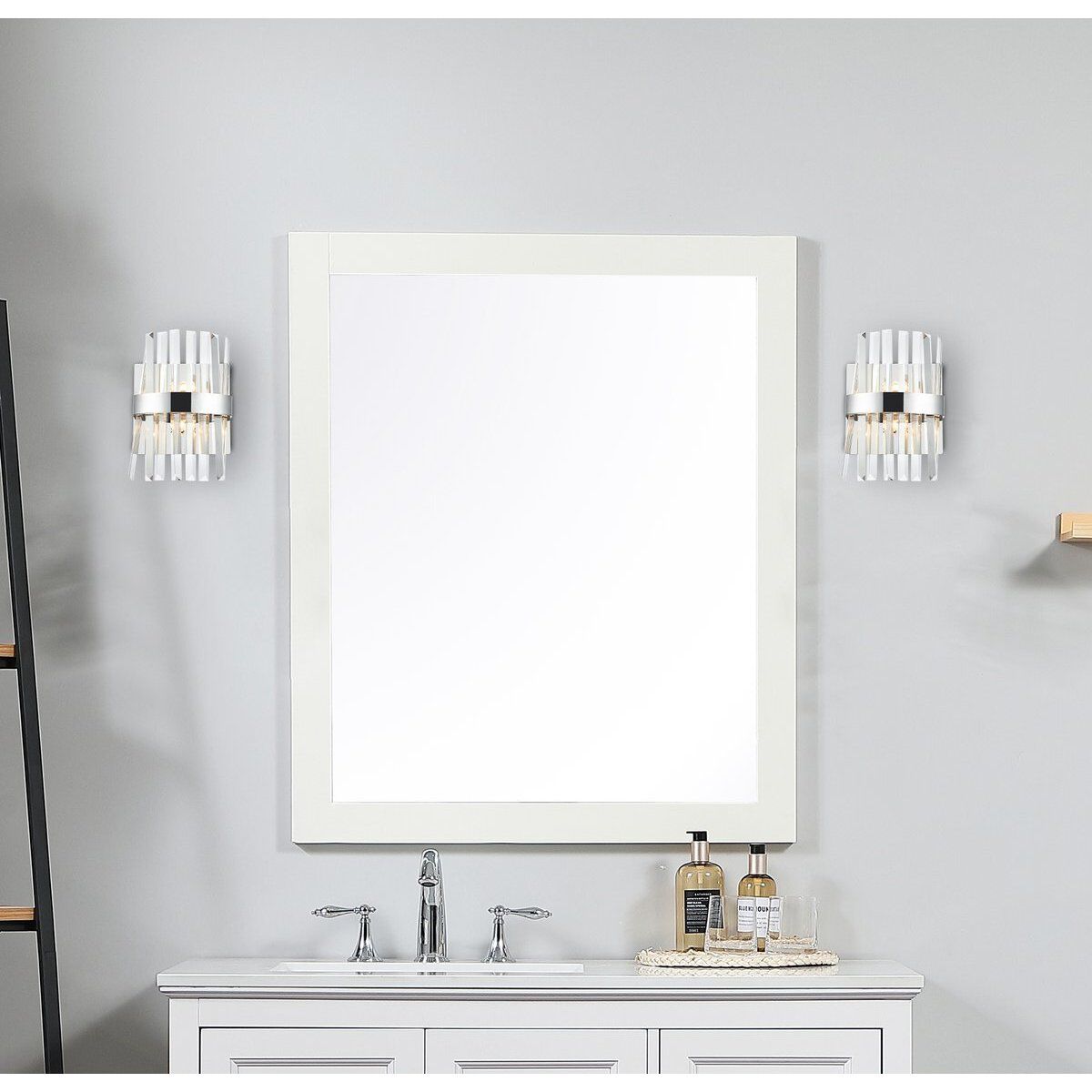 Chrome bath deals sconce