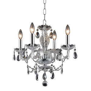 Princeton 4 Light 17 inch Chrome Pendant Ceiling Light in Clear