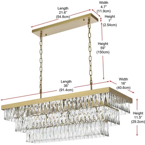 Josephine 12 Light 16 inch Satin Gold Chandelier Ceiling Light