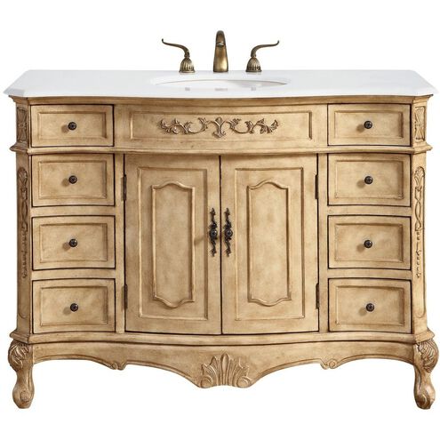 Danville 48 X 21 X 36 inch Antique Beige Vanity Sink Set