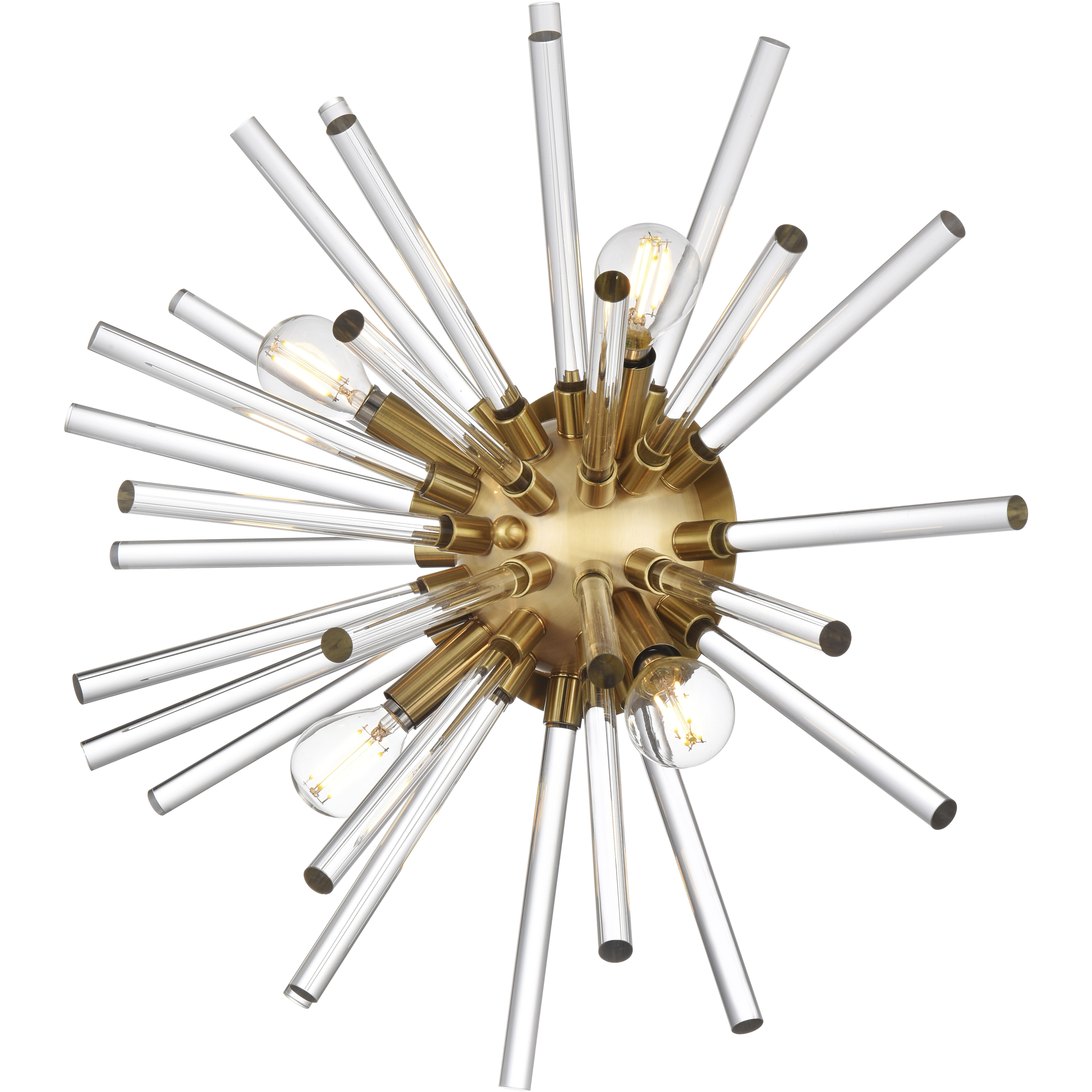 Sienna 4 Light 18 inch Gold Wall Sconce Wall Light, can be Flush Mounted