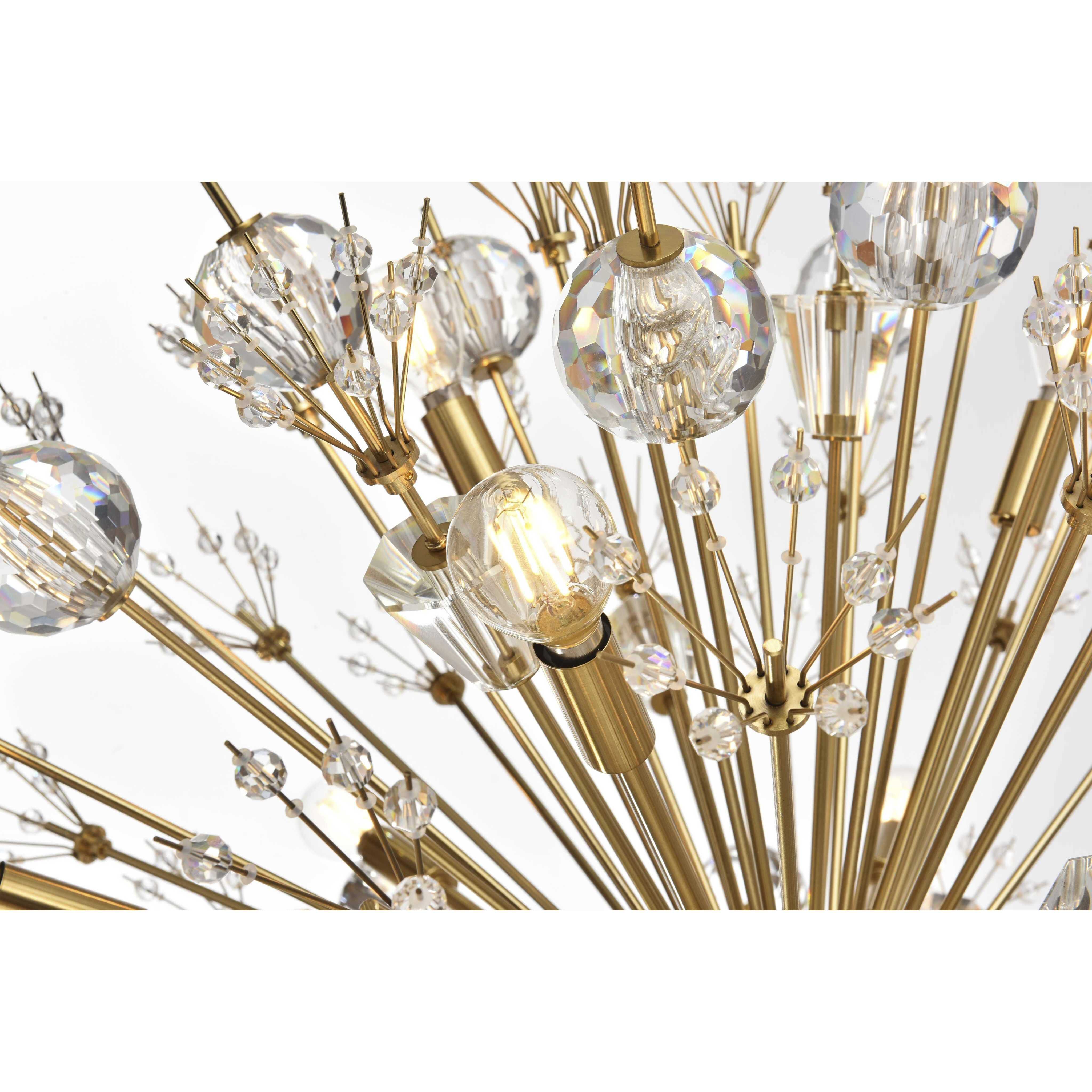 Vera 18 Light 32 inch Gold Pendant Ceiling Light in Satin Gold