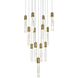 Aurora 13 Light 26 inch Satin Gold Pendant Ceiling Light